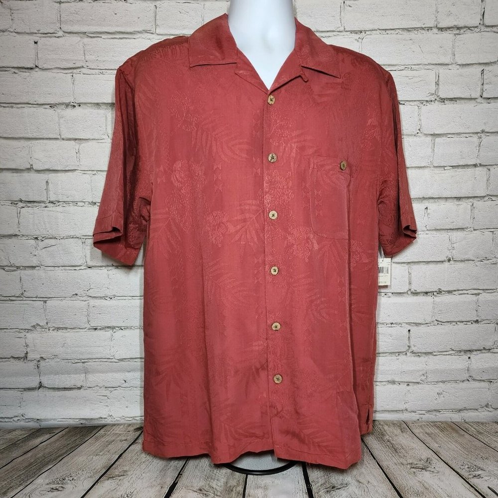 NWT Joe Marlin Button Up Shirt Rum Punch Size L